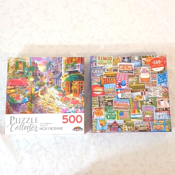 Other - Bundle of Two Colorful 500-Piece Puzzles